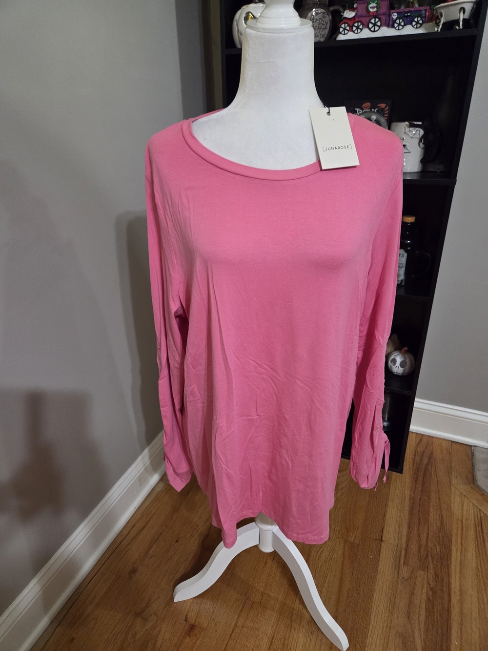 Women's Long Sleeve Pink Tunic Top